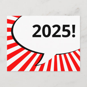 2018 Comic-Sprechblase Postkarte