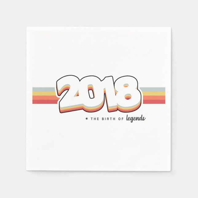 2018 Die Geburt von Legenden Serviette (Vorderseite)