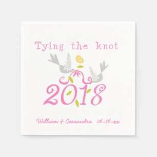 2018 Die Kopplung des Hochzeitdatums für Knoten in Serviette