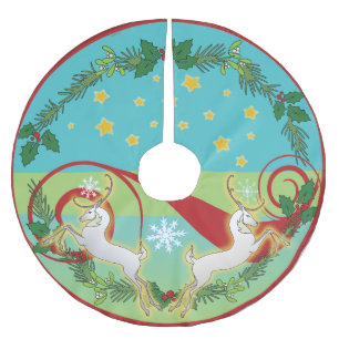 2018 Feiertag Runedeer Weihnachtsbaum-Rock Polyester Weihnachtsbaumdecke