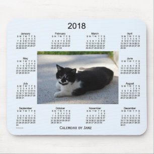 2018 frecher Katzen-Kalender durch Janz Mousepad