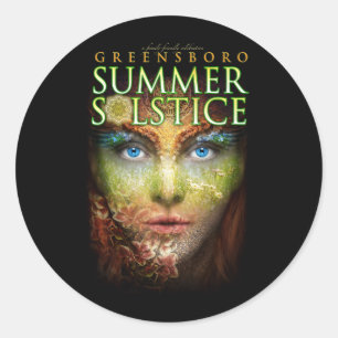2018 Greensboro Summer Solstice Festival Runder Aufkleber