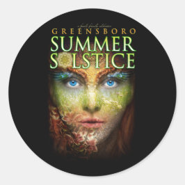 2018 Greensboro Summer Solstice Festival Runder Aufkleber