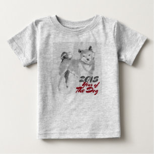 2018 Jahr der Dog-Tinte Waschlackierung Kinder Hod Baby T-shirt