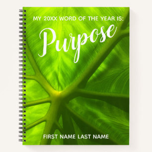 2018 Jahreswort Purpose Elefantenohr Foto Notizbuch