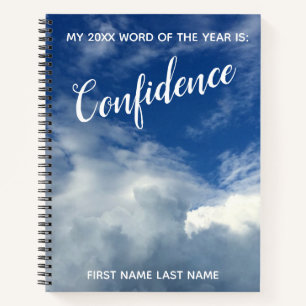 2018 Jahreswort Vertrauen Dramatische Wolken Notizbuch