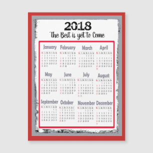 2018 Kalender-Magnetkarte für Ihren Kühlschrank Magnetkarte