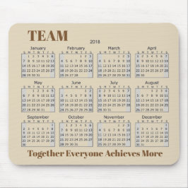 2018 Kalender TEAM Mousepad