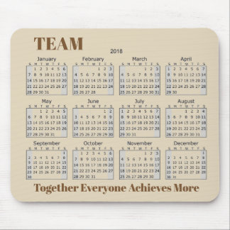 2018 Kalender TEAM Mousepad