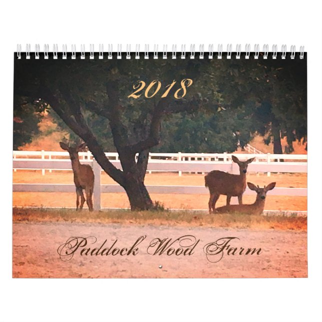 2018 Koppel-hölzerner Bauernhof-Kalender Kalender (Titelbild)