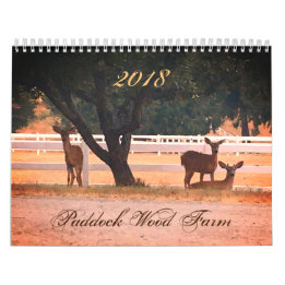 2018 Koppel-hölzerner Bauernhof-Kalender Kalender