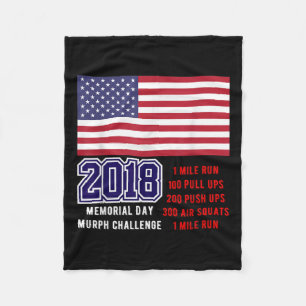 2018 Murph Challenge Shirt Geschenk für Gedenktag Fleecedecke