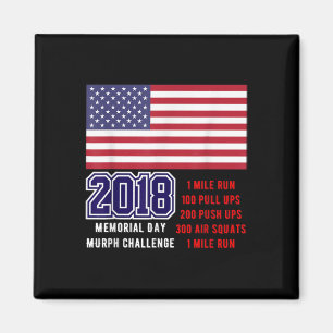 2018 Murph Challenge Shirt Geschenk für Gedenktag Magnet