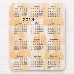 2018 orange Licht-Großdruck-Kalender durch Janz Mousepad