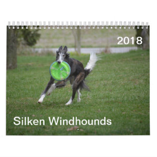 2018 seidenes Windhounds (in der Aktion) Kalender