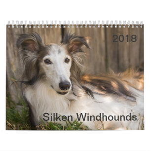 2018 seidenes Windhounds (Stützen) Kalender