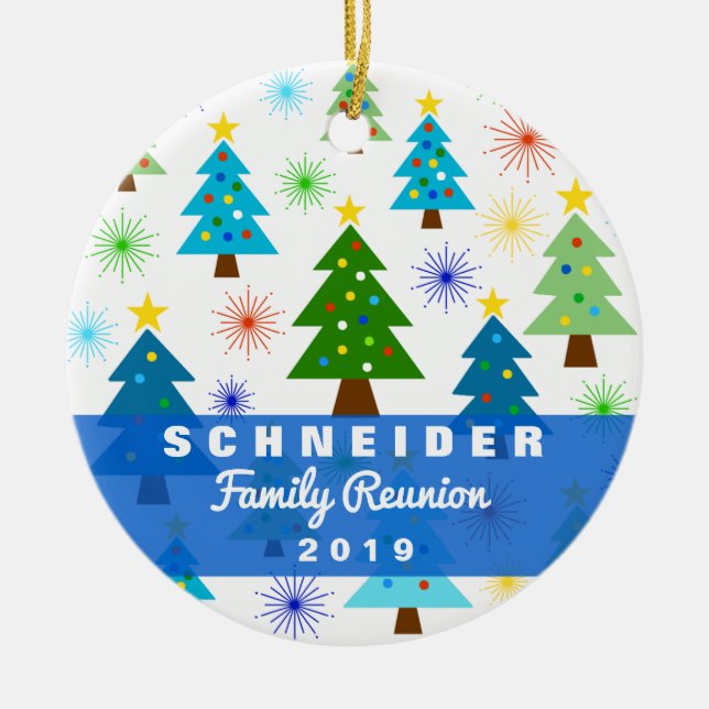 2018 Wiedersehen Weihnachtsbaum Keepake Geschenk Keramikornament (Vorne)
