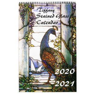 2019 2020 Calendrier naturel de la vitre de Tiffan