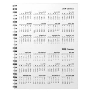 2019-2020 carnet de couverture de calendrier