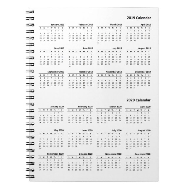2019-2020 carnet de couverture de calendrier (Devant)