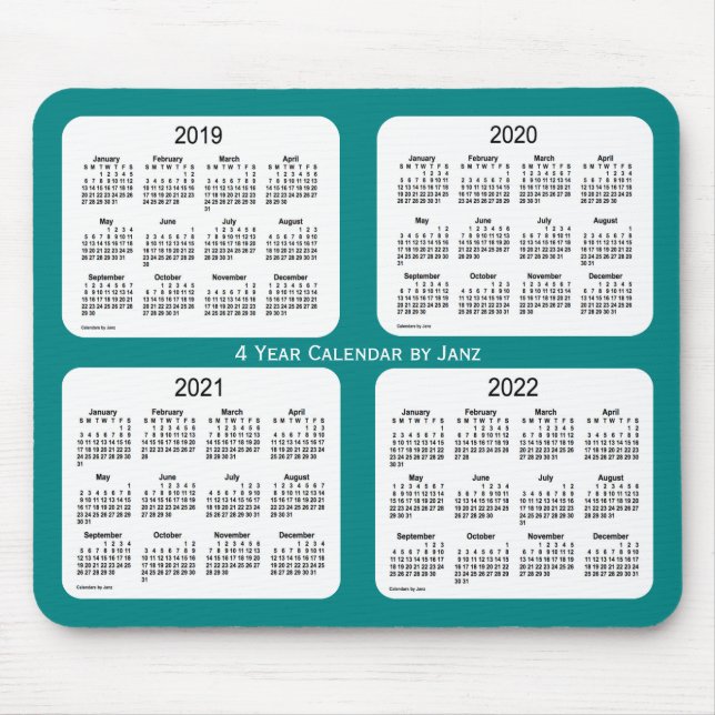 2019-2022 Aquamariner 4-Jahres-Kalender von Janz Mousepad (Vorne)