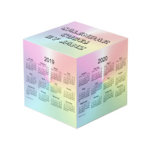 2019-2022 petit cube en calendrier de miroitement