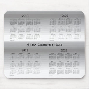 2019-2022 schattiert Grau 4-jährigen Kalender Mousepad