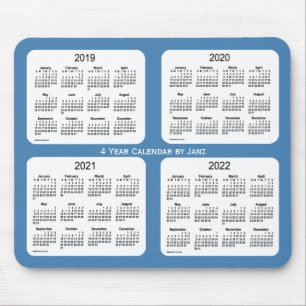 2019-2022 Steel Blue 4 Year Calendar von Janz Mousepad