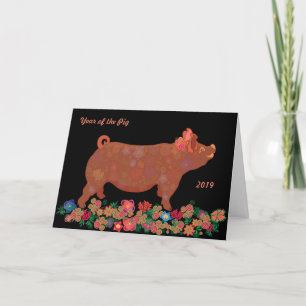 2019 Chinese-Tierkreis-Schweingrußkarte Karte