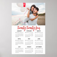 2019 Foto Kalender 1 Seite Poster rot