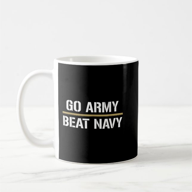 2019 Go Army! Beat Navy! 4 in einer Zeile Kaffeetasse (Links)