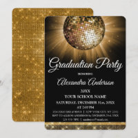 2019 Graduation Party Gold Disco Sparkle