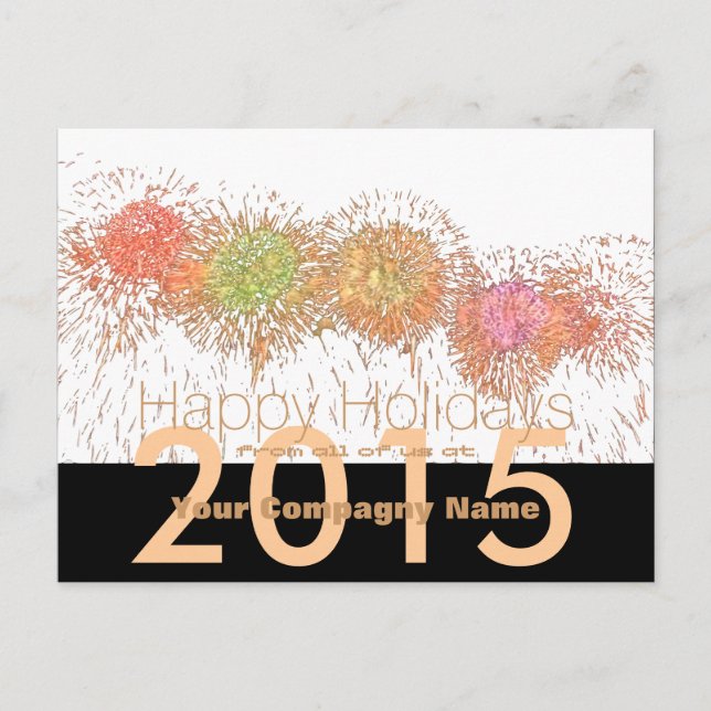 2019 Happy Holidays Custom Corporate Postcard Postkarte (Vorderseite)