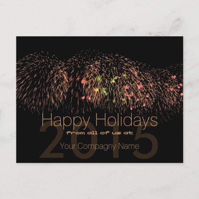 2019 Happy Holidays Customi Corporate Postcard Postkarte (Vorderseite)