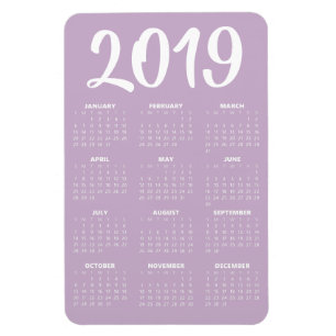 2019 Kalender Magnet - Baby Lila