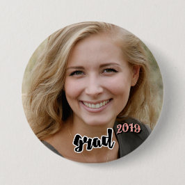 2019 Korallen-Absolvent-Party-älteres Foto-stolzes Button