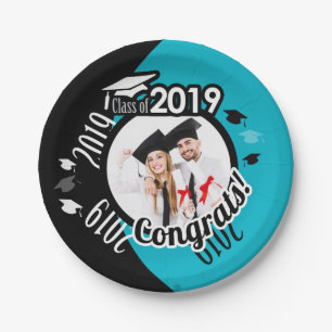 2019 personalisierter PapierFotoplatte Abschluss Pappteller