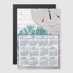 2019 Sand Dollar & Coral Mini Magnet Kalender