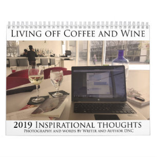 2019 vivant outre du calendrier de café et de vin