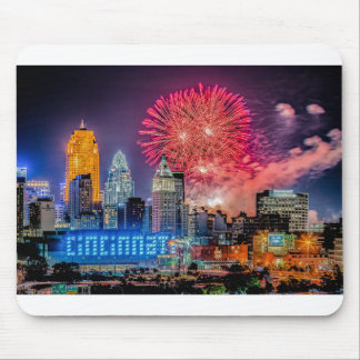 2019 WEBN Fireworks Cincinnati Skyline Photograph Mousepad