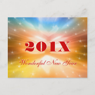 201X Wunderbares Neues Jahr Perfekte Feiertagspostkarte