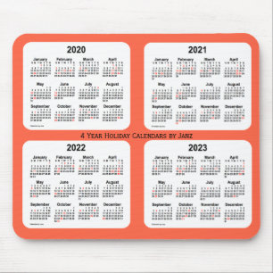 2020-2023 Tomato Red Holiday Calendar von Janz Mousepad