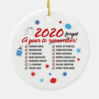 2020 A Year To Forget Quarantine Keramik Ornament