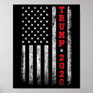 2020 Amerikanische Flagge Vintag Poster