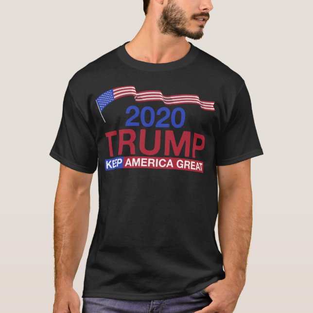 2020 Behielt Trump Amerika groß T-Shirt (Vorderseite)