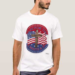2020 Bete Für Die Rot-Weiß-Blau-Kreuzflagge T-Shirt