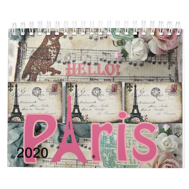 2020 Calendar Paris, Frankreich Kalender (Rückseite)