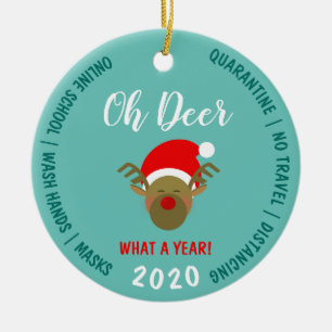 2020 Covid Weihnachten Keramik Ornament