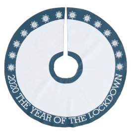 2020 das Jahr der Schließung Polyester Weihnachtsbaumdecke