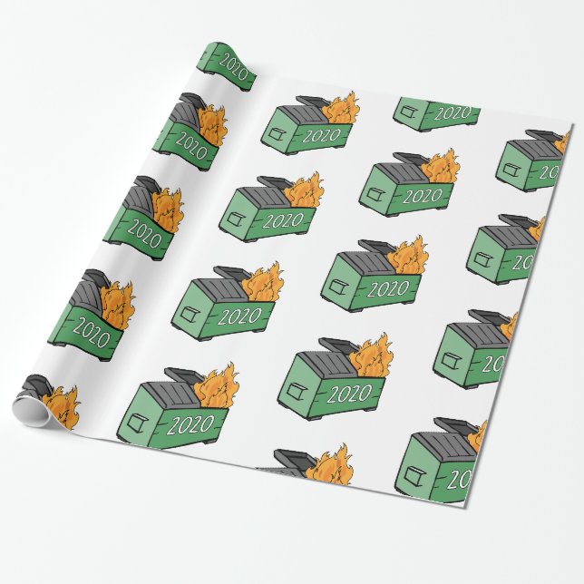 2020 Dumpster Fire Geschenkpapier (Ungerollt)